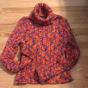 Awesome multi-colored turtleneck sweater